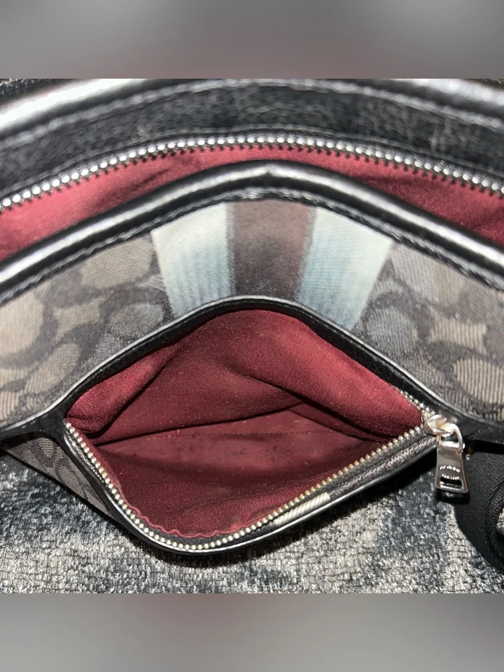 Coach Dempsey File Bag CA195 Signature Jacquard Stripe Crossbody